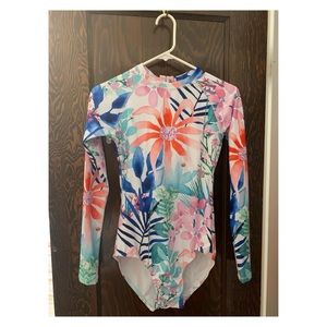 Axesea watercolor rash guard - tags on